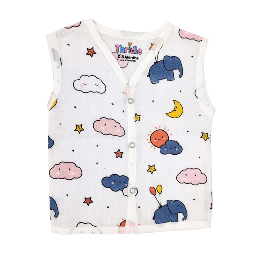 Jhabla for Newborn Babies Premium Muslin Cotton