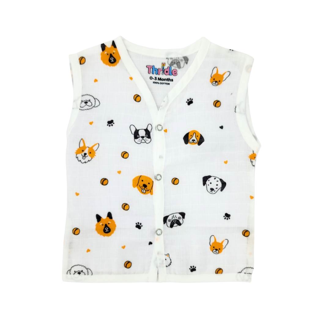 Jhabla for Newborn Babies Premium Muslin Cotton