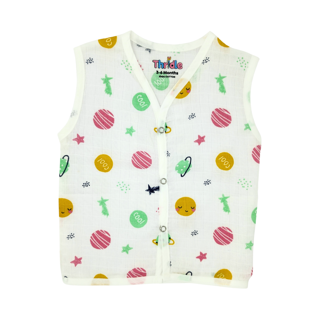 Jhabla for Newborn Babies Premium Muslin Cotton