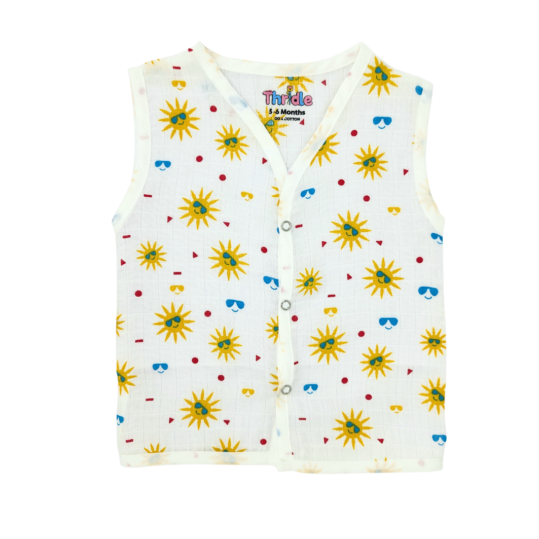 Jhabla for Newborn Babies Premium Muslin Cotton