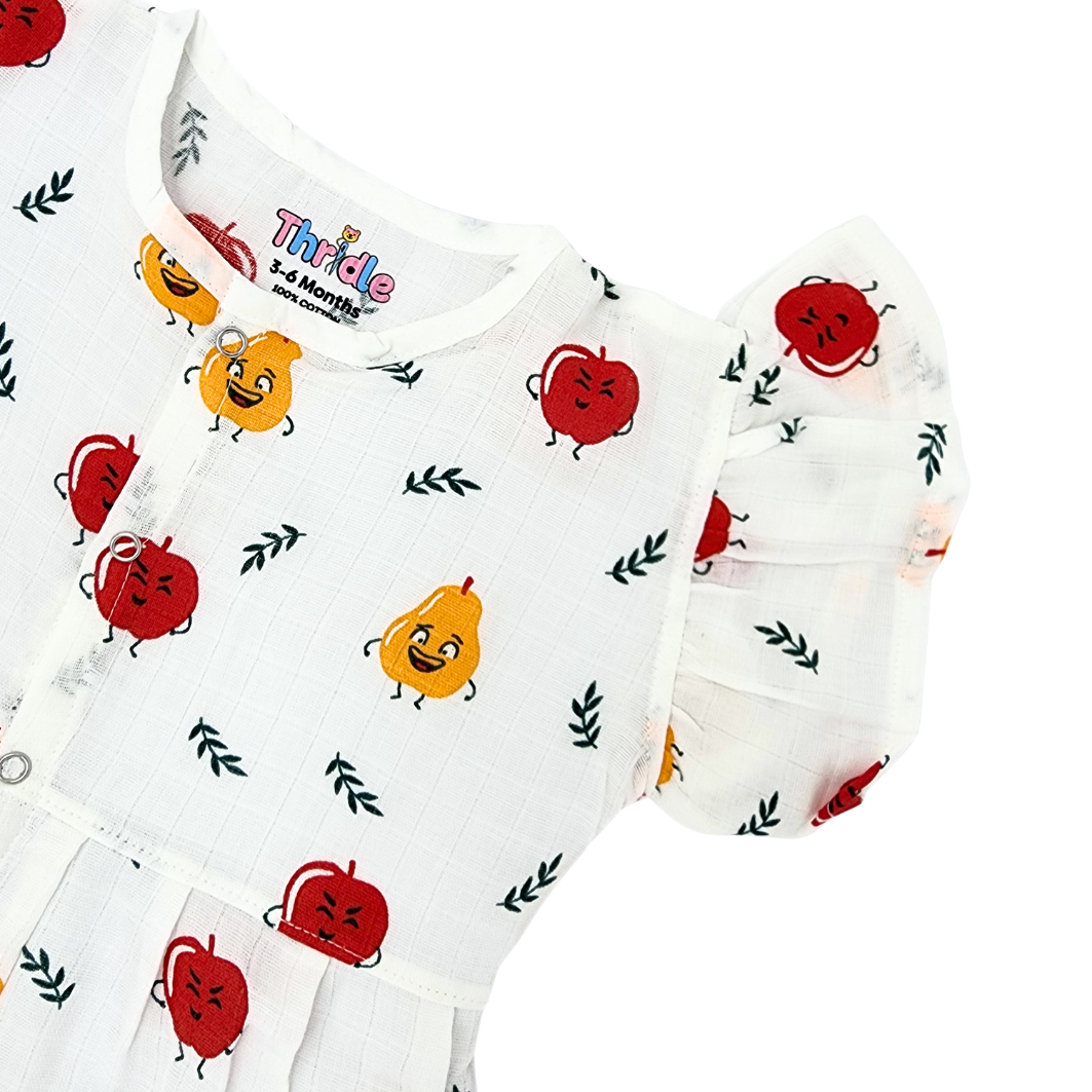 Frill Frock - Premium Muslin Cotton