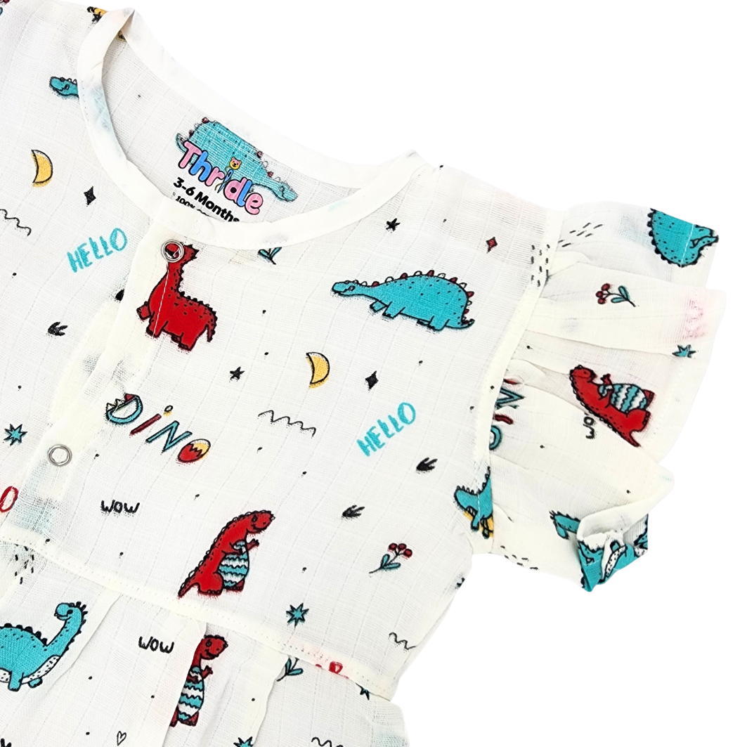 Frill Frock - Premium Muslin Cotton