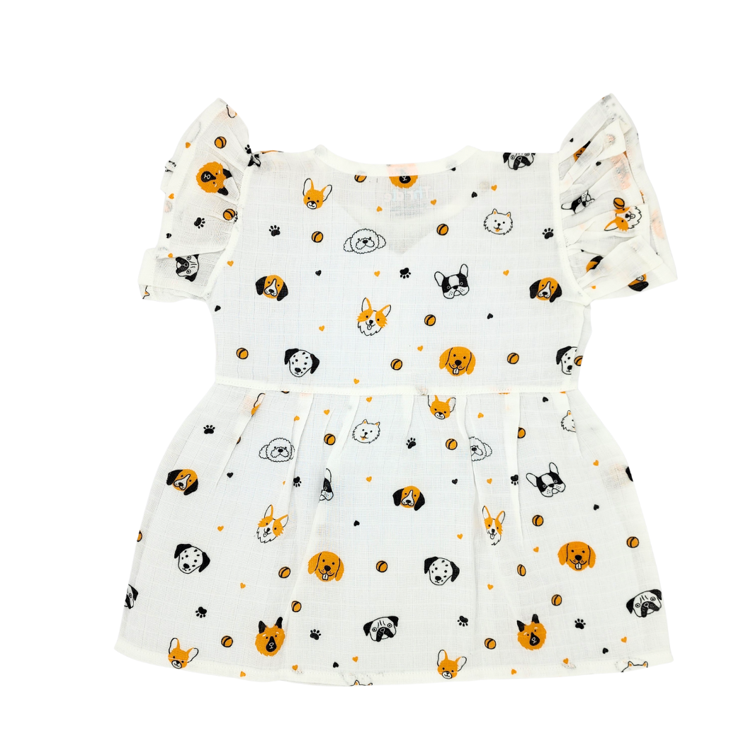 Frill Frock - Premium Muslin Cotton