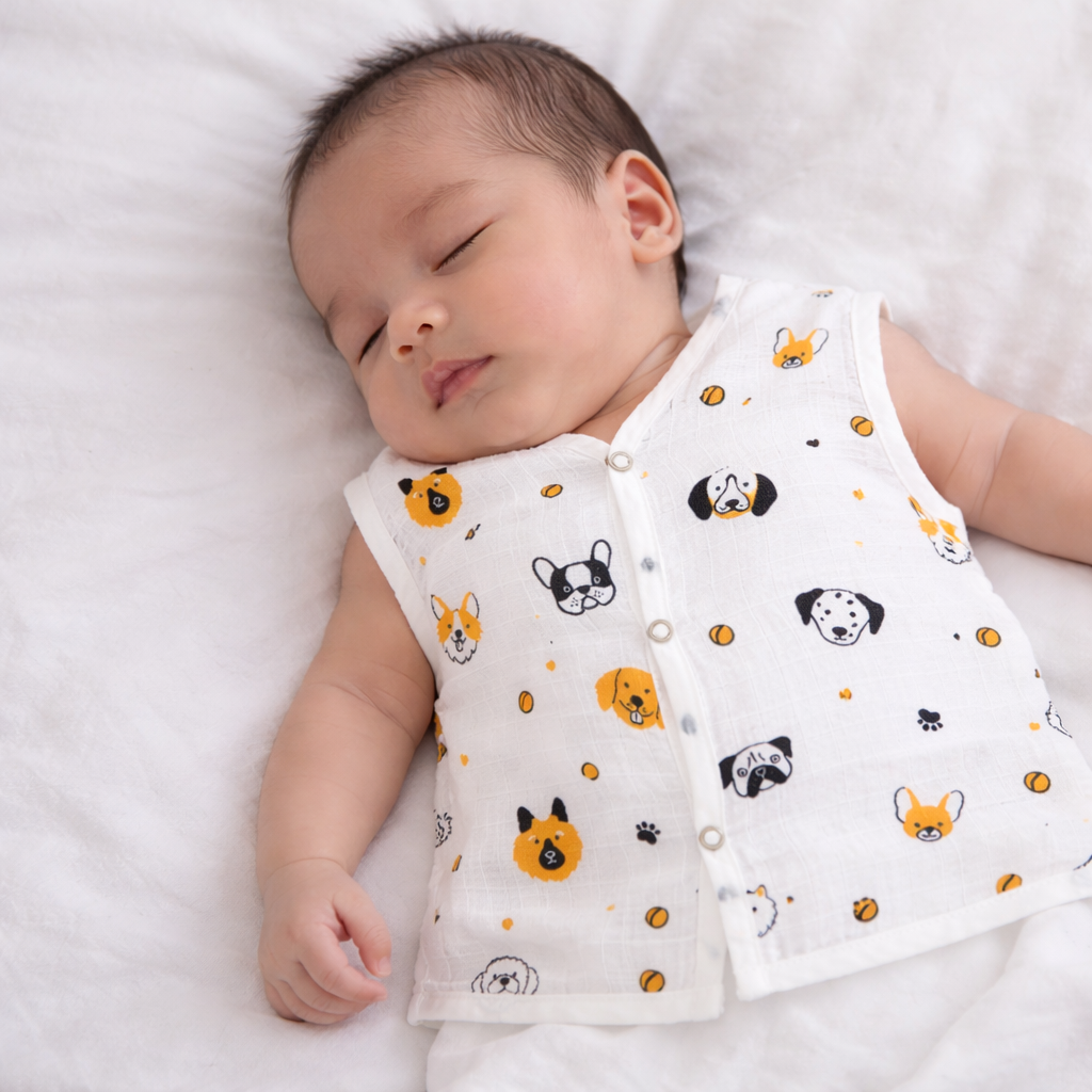 Jhabla for Newborn Babies Premium Muslin Cotton