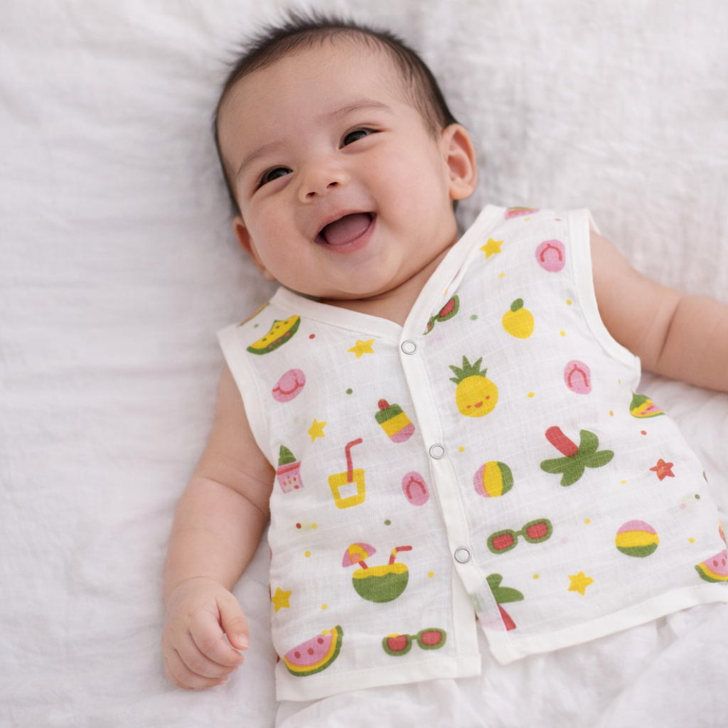 Jhabla for Newborn Babies Premium Muslin Cotton