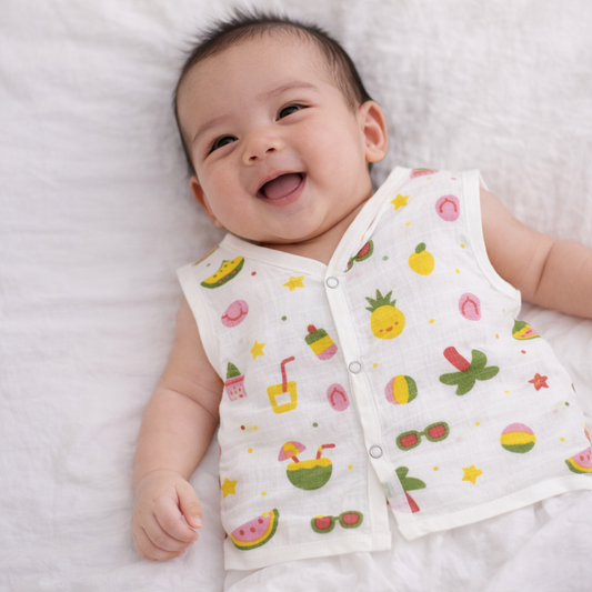 Jhabla for Newborn Babies Premium Muslin Cotton