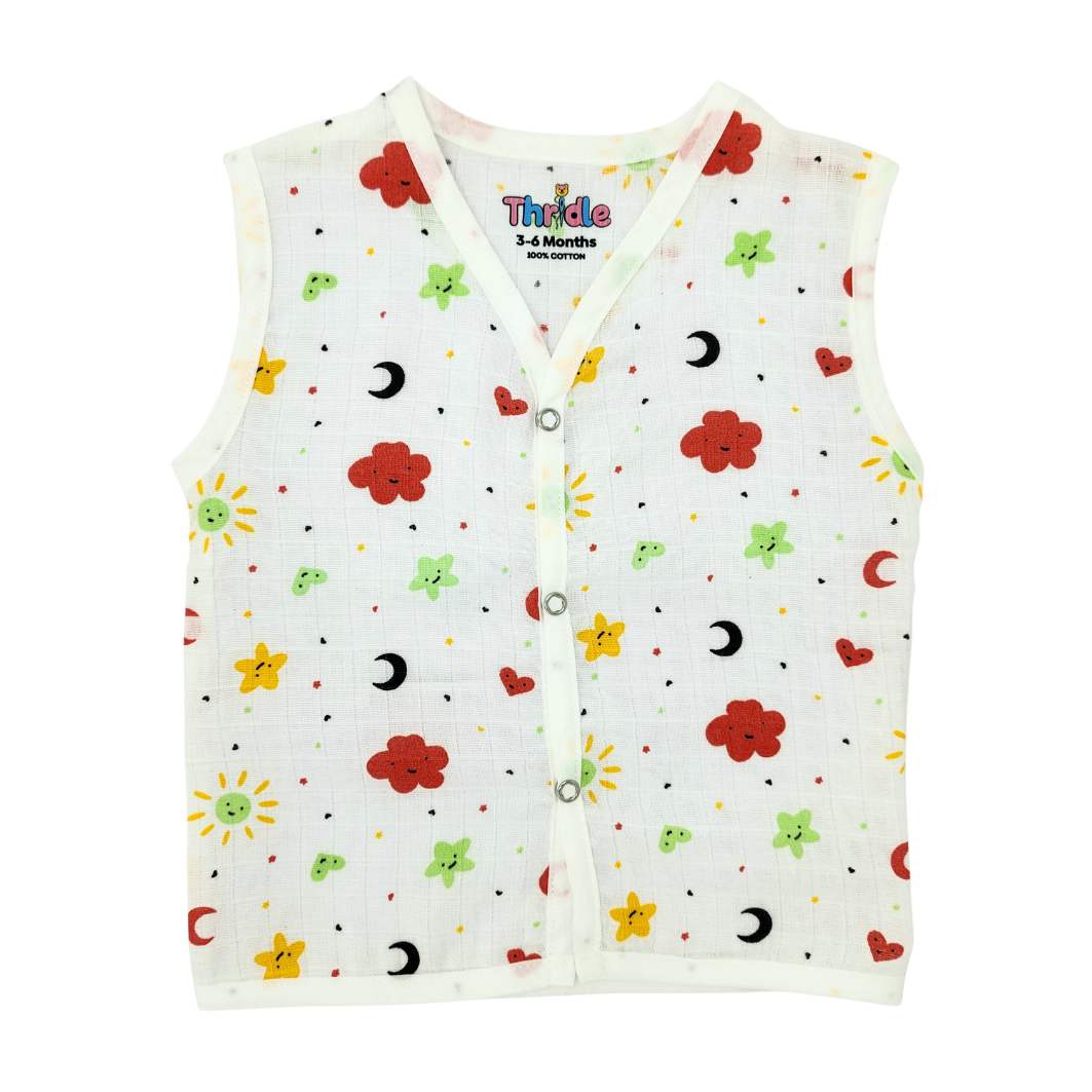 Jhabla for Newborn Babies Premium Muslin Cotton