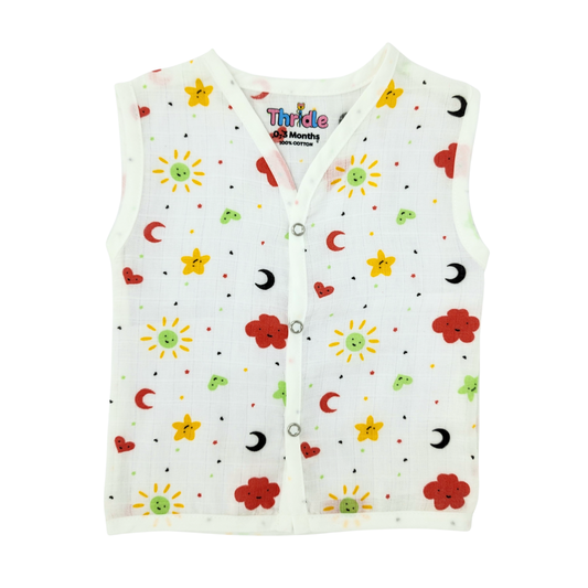 Jhabla for Newborn Babies Premium Muslin Cotton