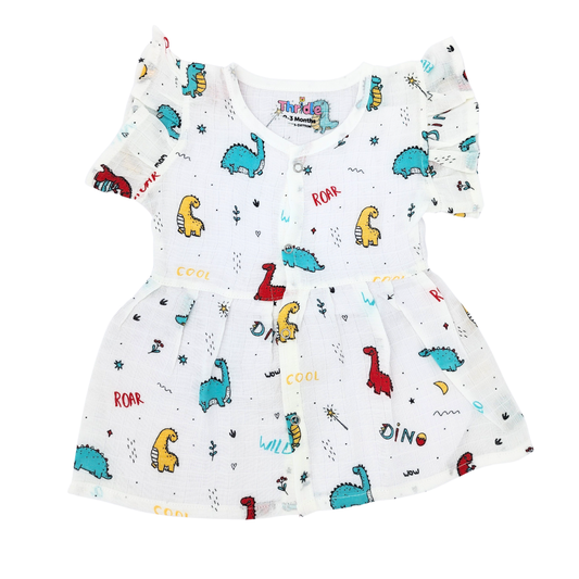 Frill Frock - Premium Muslin Cotton