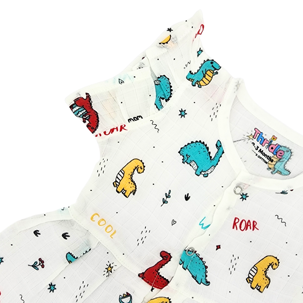 Frill Frock - Premium Muslin Cotton