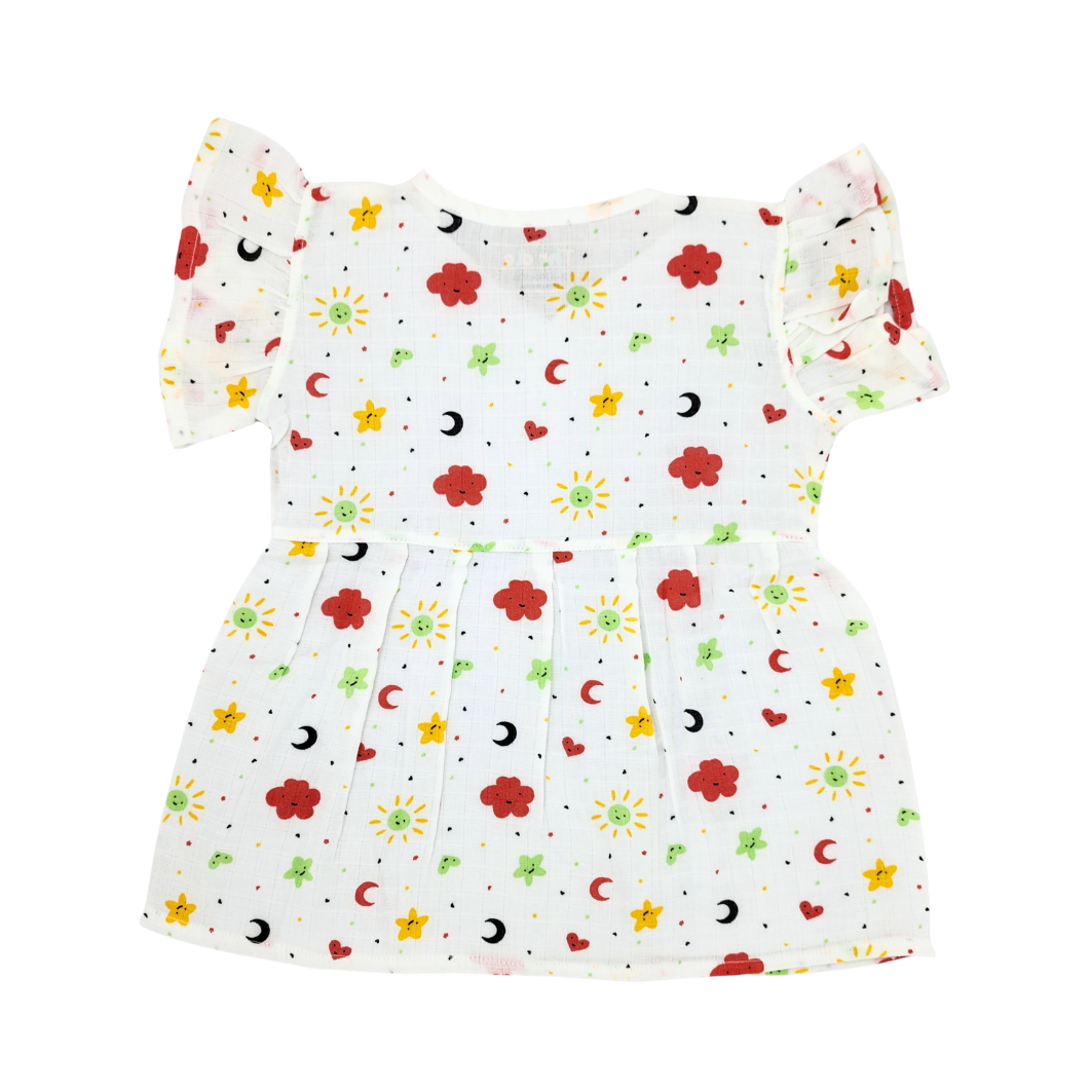 Frill Frock - Premium Muslin Cotton