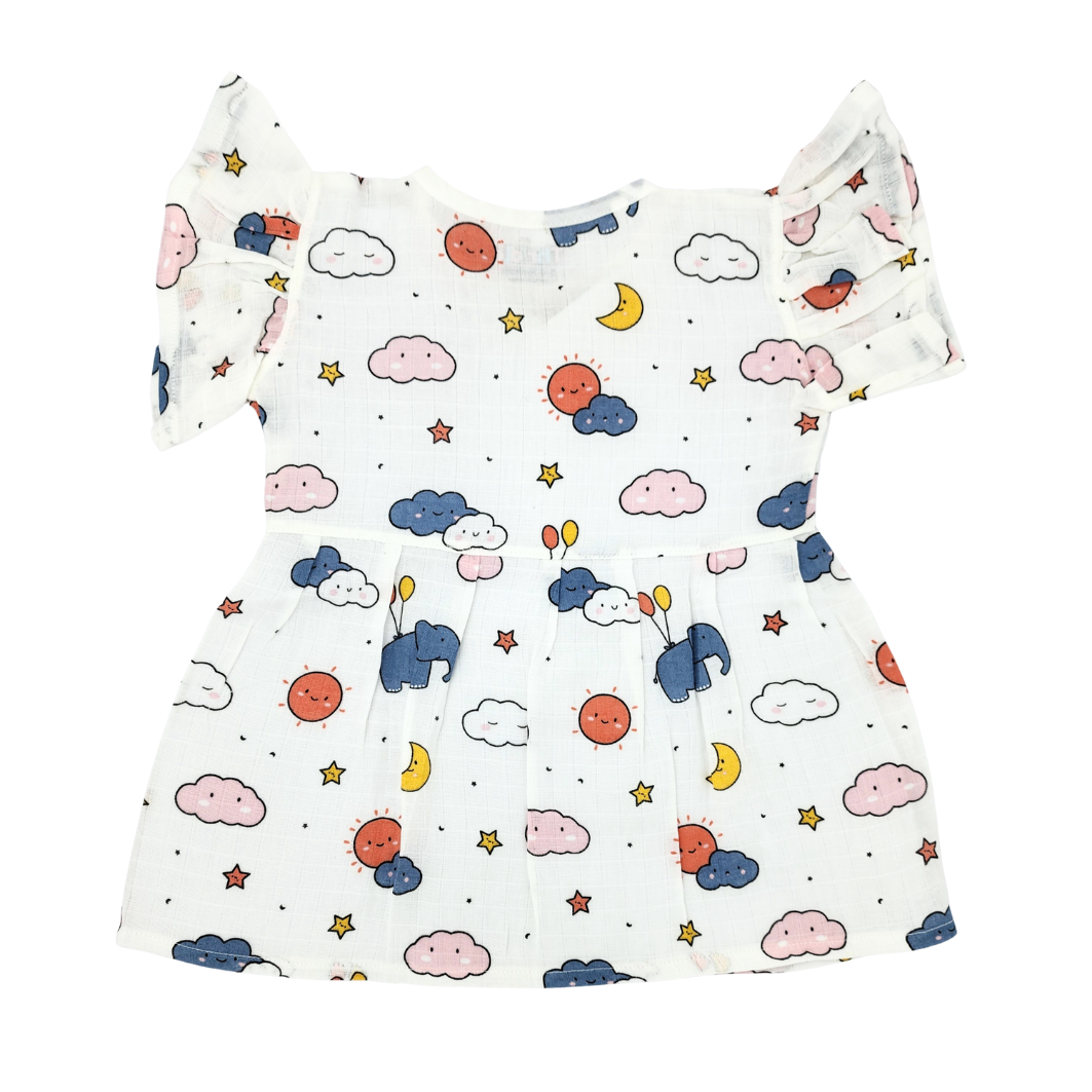 Frill Frock - Premium Muslin Cotton