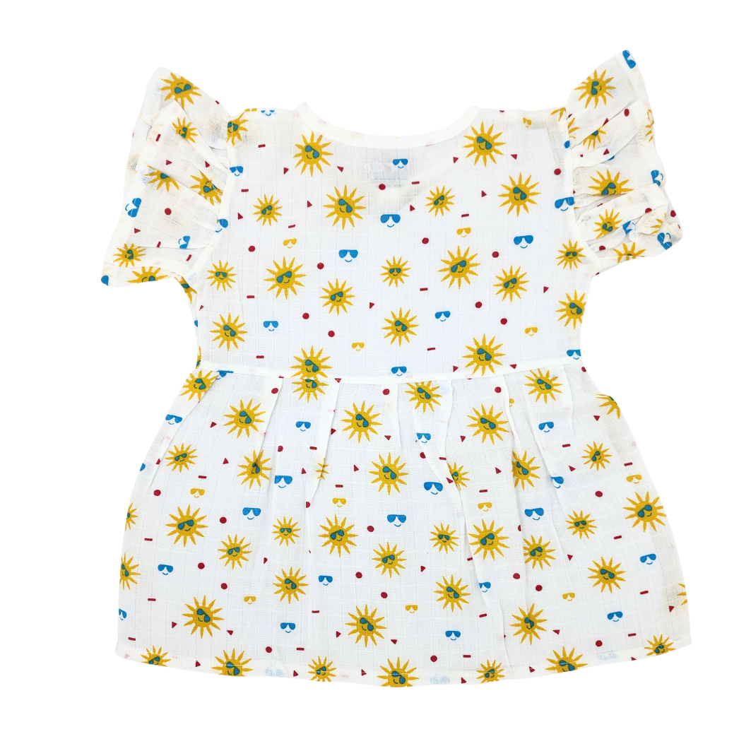 Frill Frock - Premium Muslin Cotton