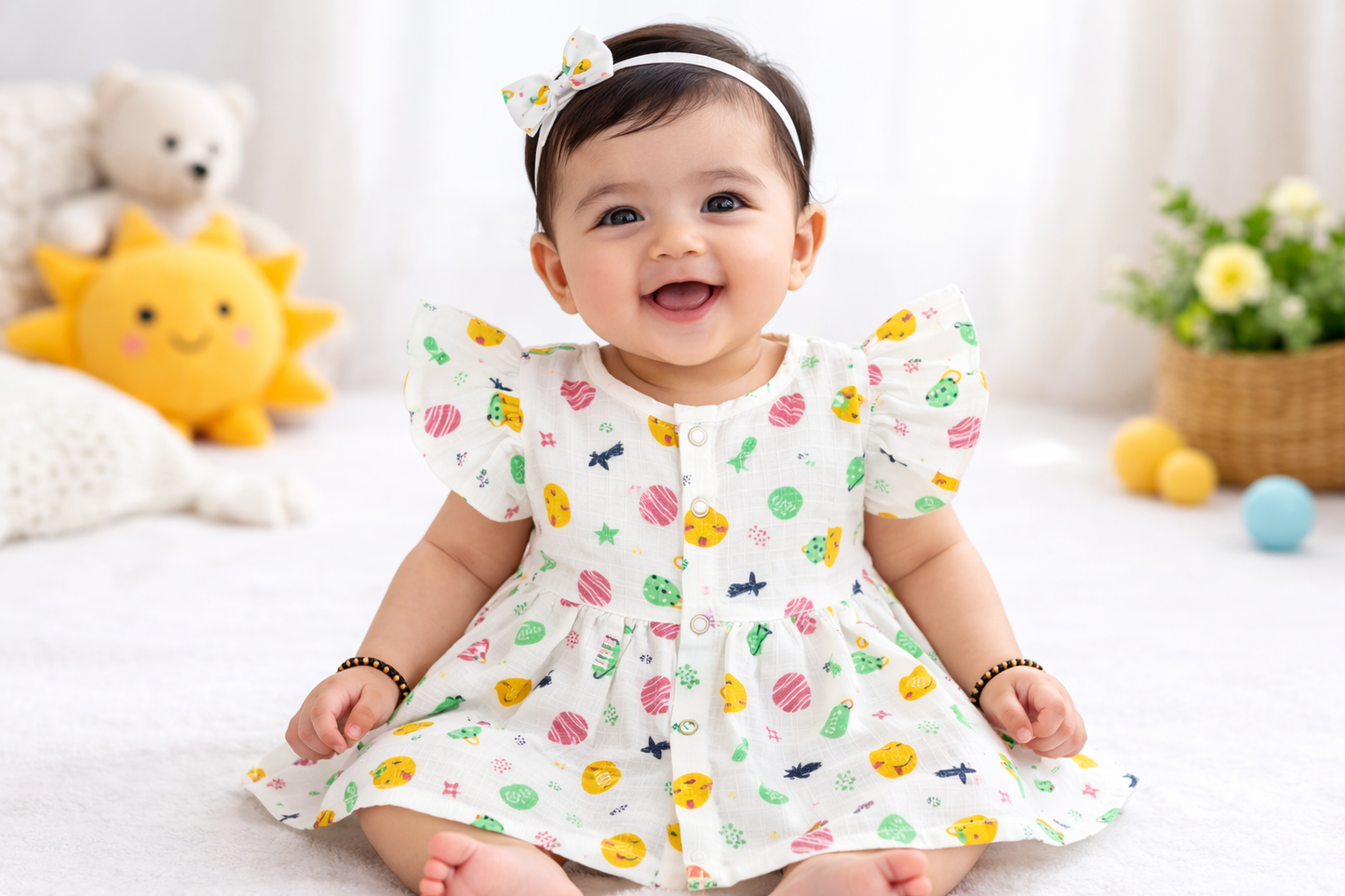 Frill Frock - Premium Muslin Cotton