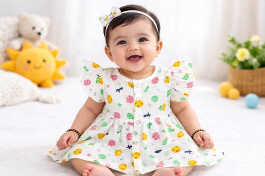 Frill Frock - Premium Muslin Cotton