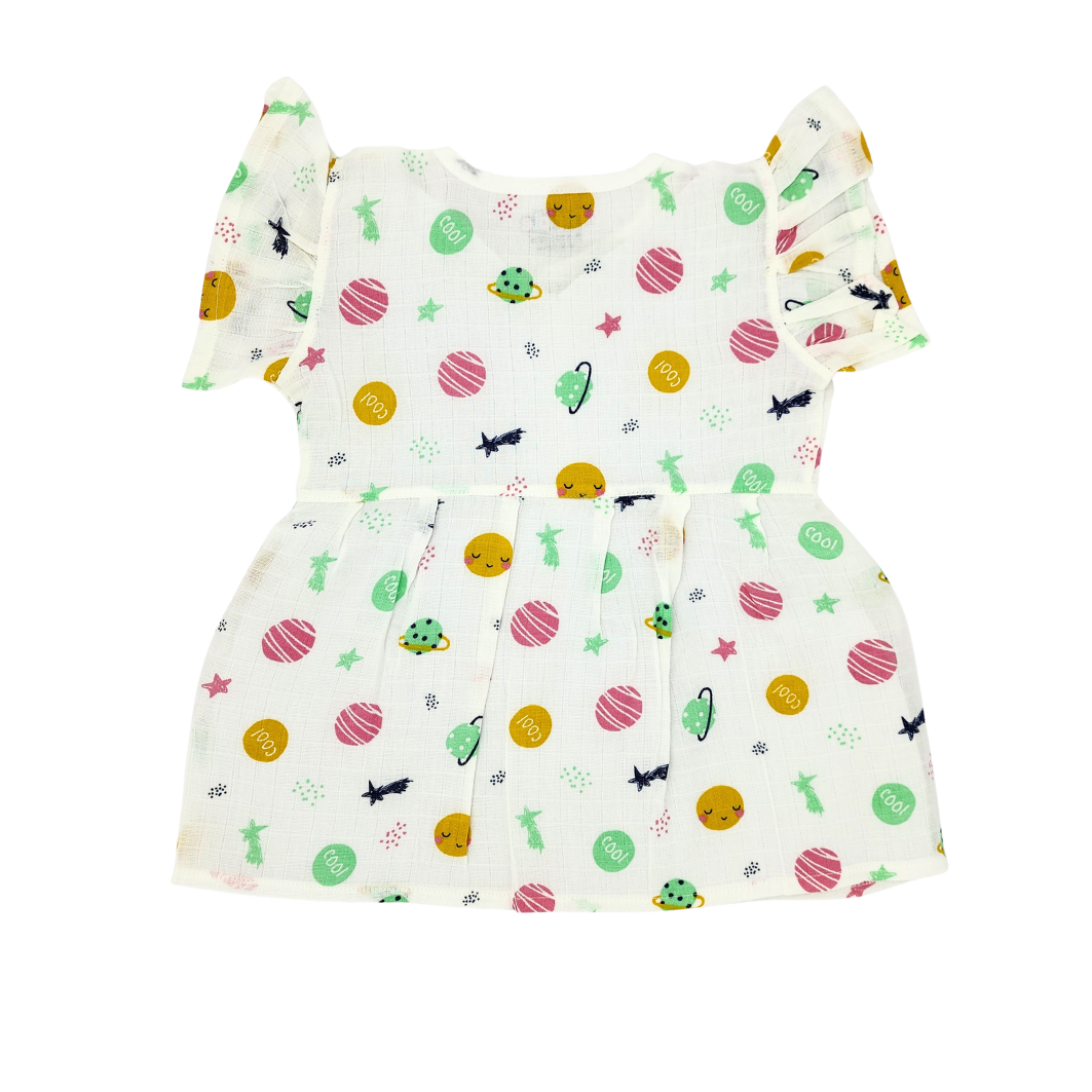 Frill Frock - Premium Muslin Cotton